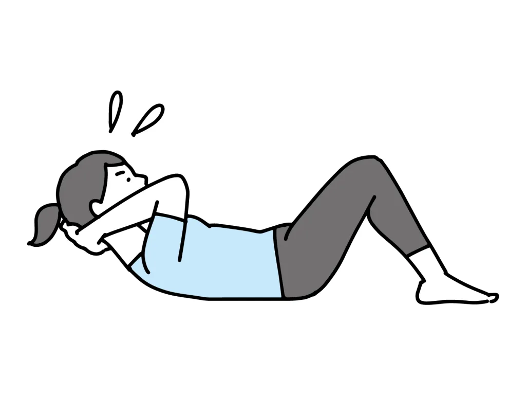 腹筋を鍛える女性