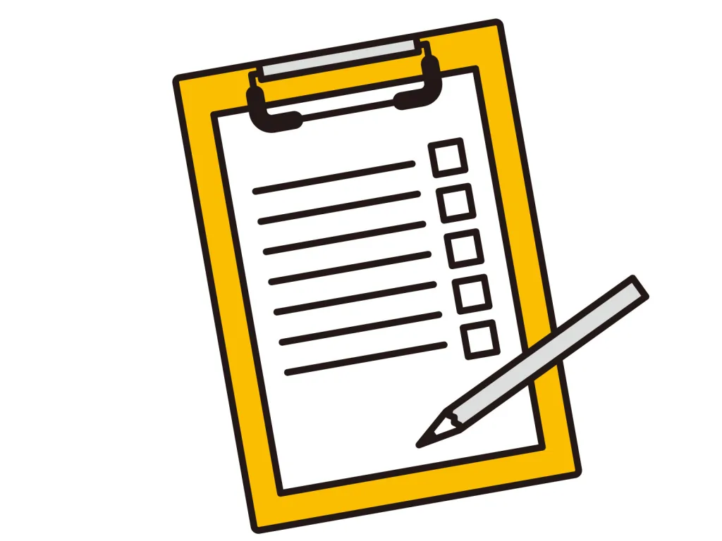 チェックリストのバインダー