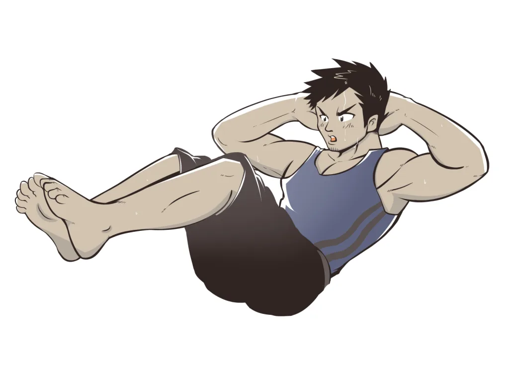 トレーニングする男性