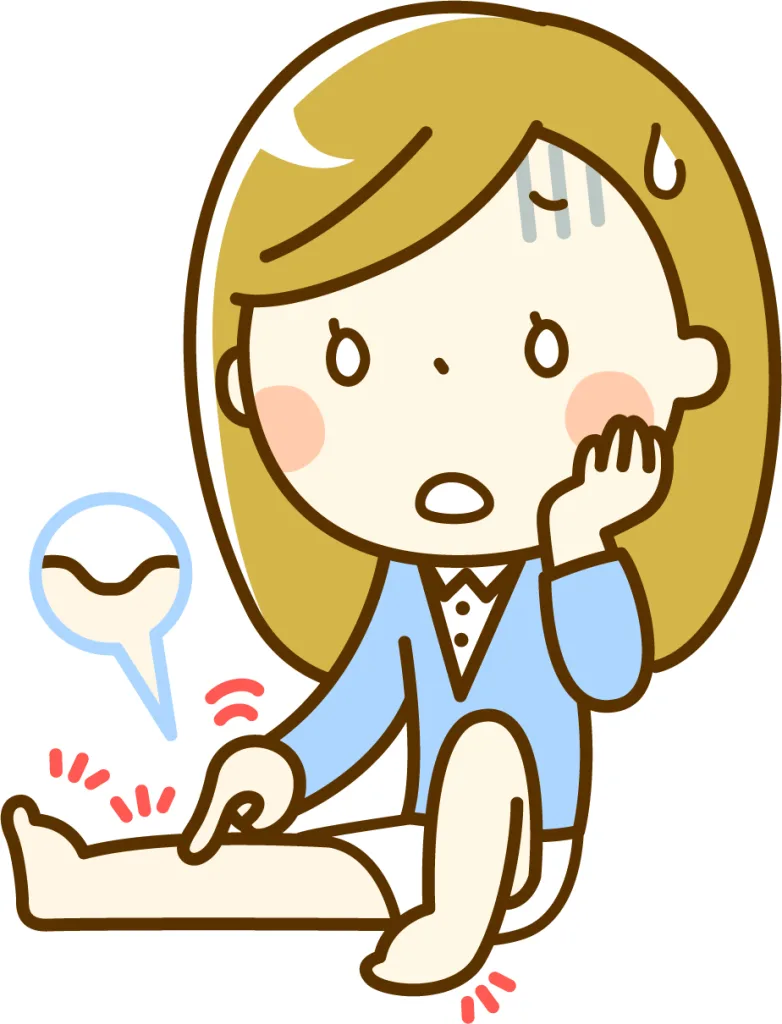 むくみを表してる画像
