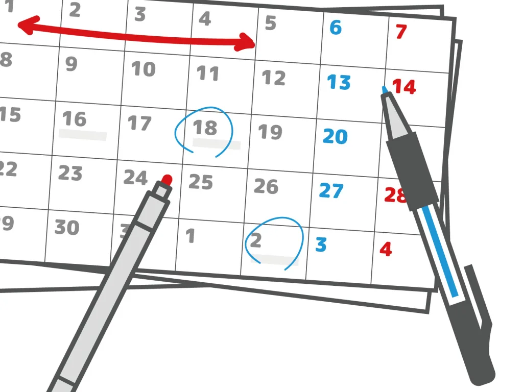 スケジュール表