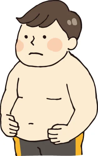 努力不足で太ってる画像